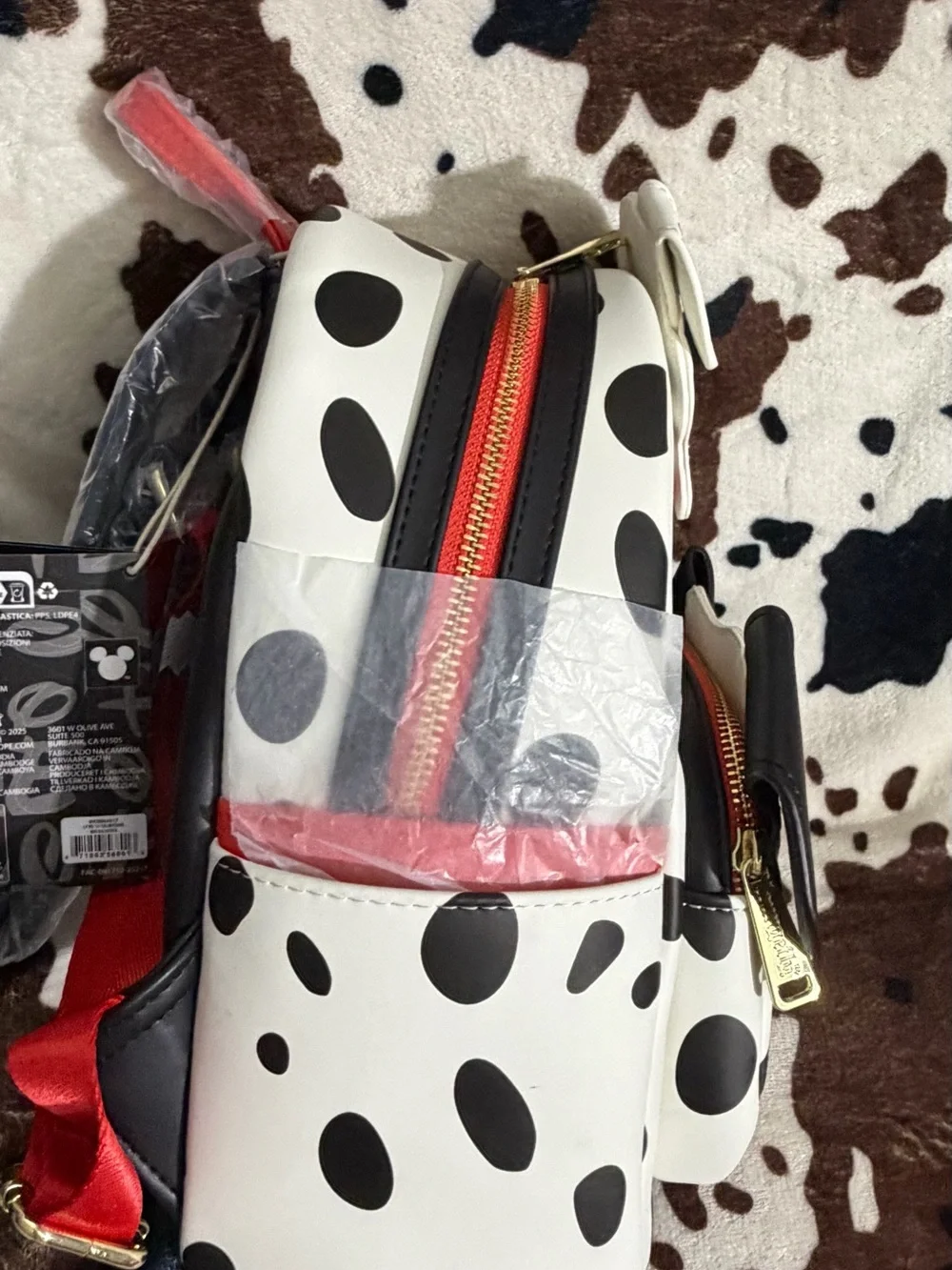 Loungefly White, Black & Red Dalmatian Puppy Backpack